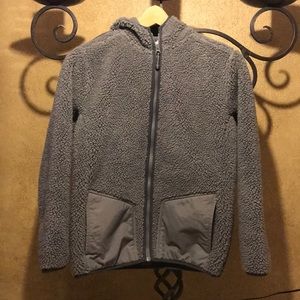 🦖Lands End 🦕Kids Size 10/12 boys Sherpa Hoodie